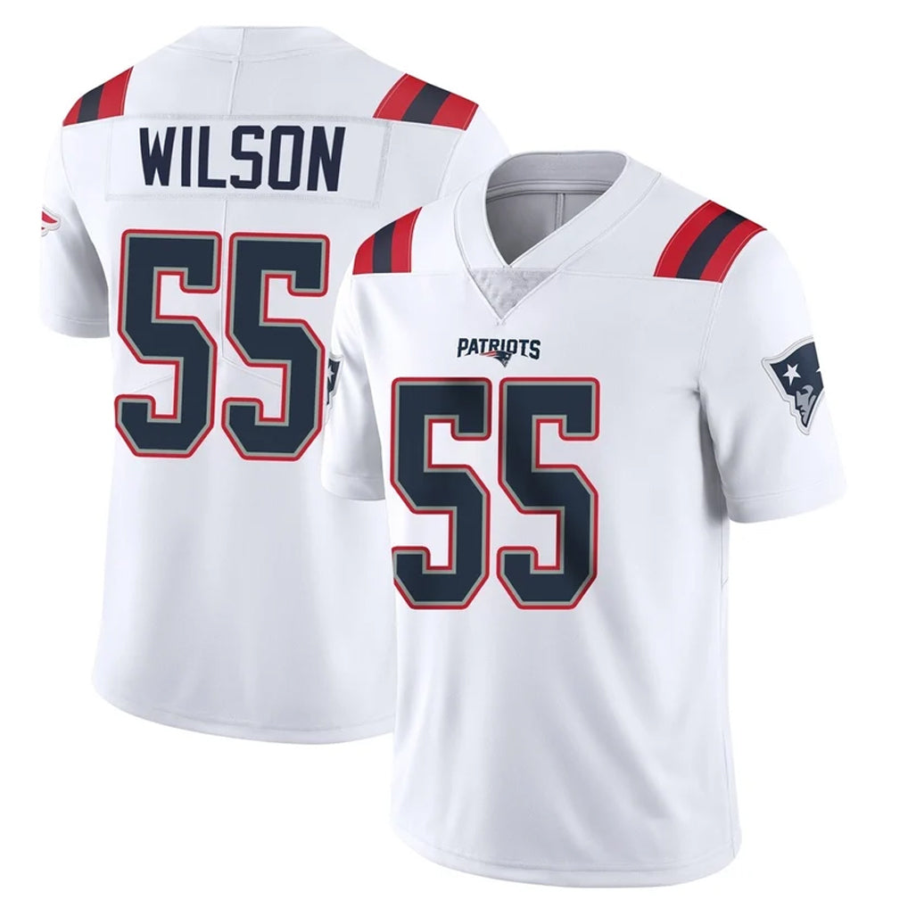STECN NE.Patriots #55 Jared Wilson Player White Vapor Untouchable Home Game Stitched Jerseys