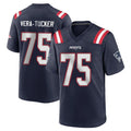 STECN NE.Patriots #75 Alijah Vera-Tucker Player Navy Home Game Stitched Jerseys