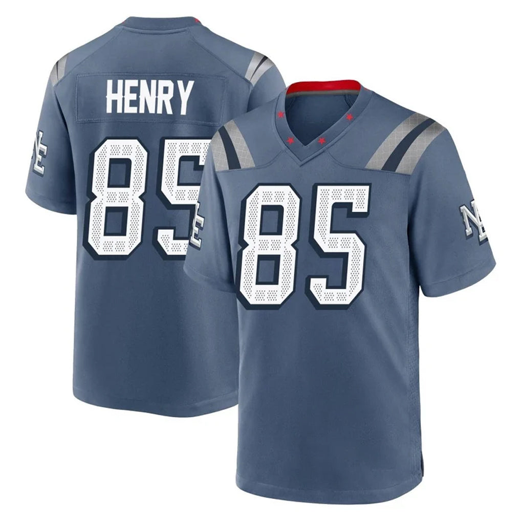 STECN NE.Patriots #85 Hunter Henry Player Blue Rivalries Collection Home Game Stitched Jerseys