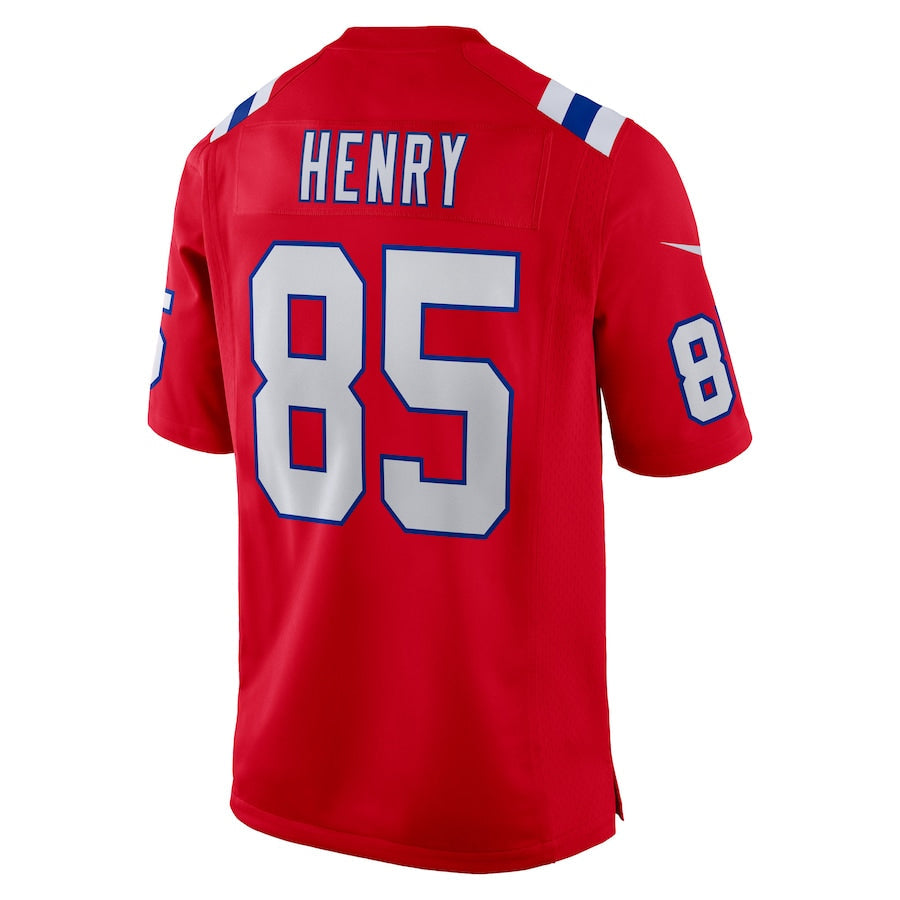 STECN NE.Patriots #85 Hunter Henry Player Navy Red Home Game Stitched Jerseys