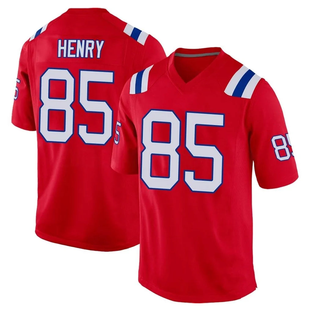 STECN NE.Patriots #85 Hunter Henry Player Red Home Game Stitched Jerseys