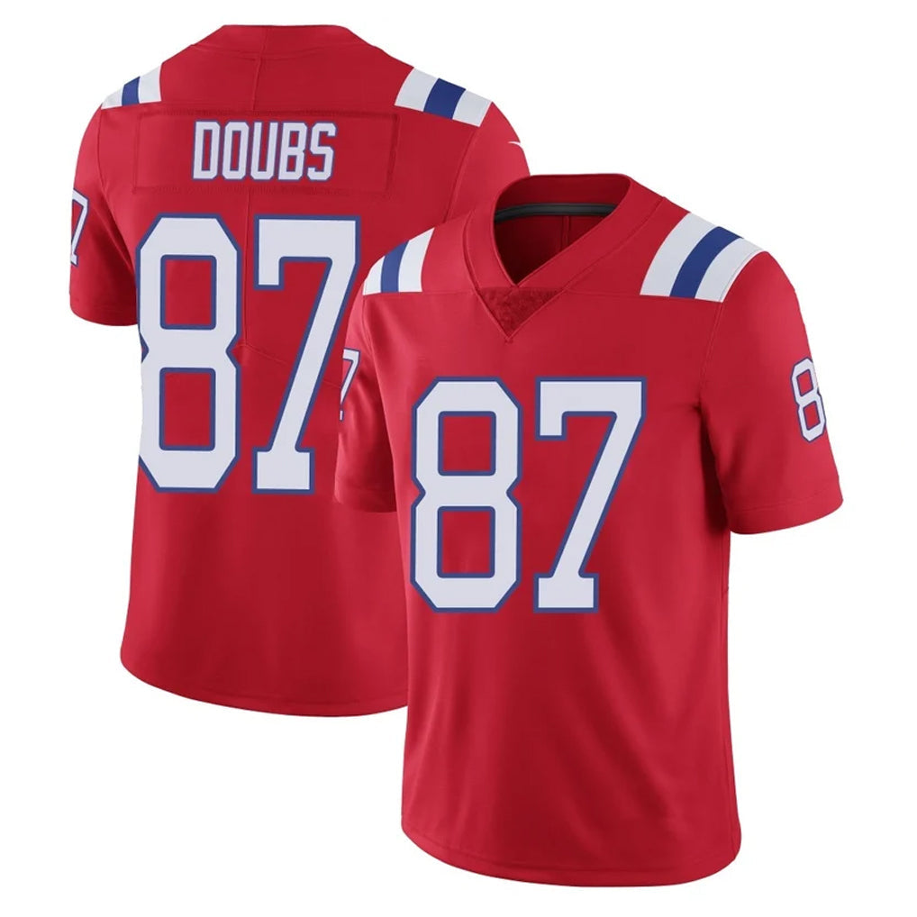 STECN NE.Patriots #87 Romeo Doubs Player Red Vapor Untouchable Home Game Stitched Jerseys