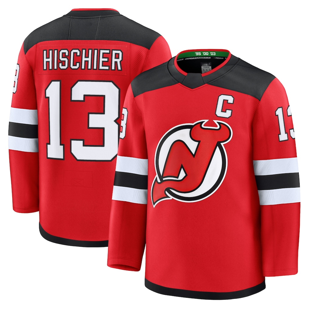 STECN N.Jersey Devils #13 Nico Hischier Red Home Premium Jerseys