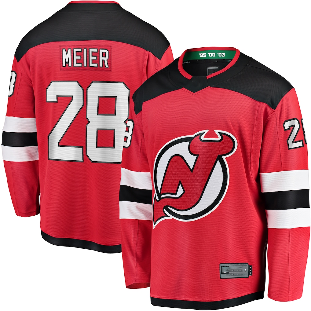 STECN N.Jersey Devils #28 Timo Meier Red Home Breakaway Jerseys
