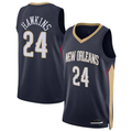 STECN NO.Pelicans #24 Jordan Hawkins Navy Swingman Stitched Jerseys- Icon Edition