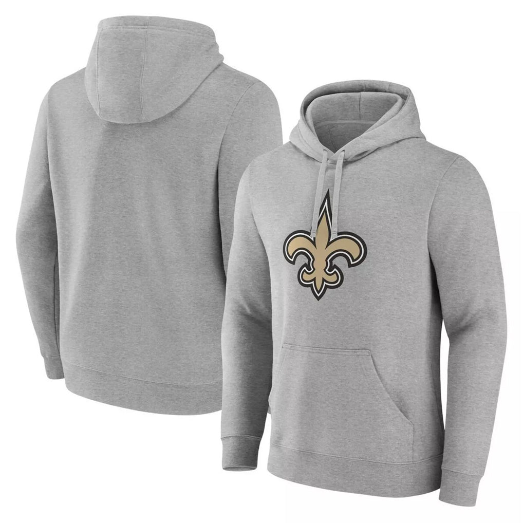 STECN NO.Saints Gray LOGO Pullover Hoodies Limited Blank Player Stitched Jerseys