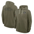 STECN NO.Saints Olive Salute to Service Pullover Hoodies Limited Blank Player Stitched Jerseys