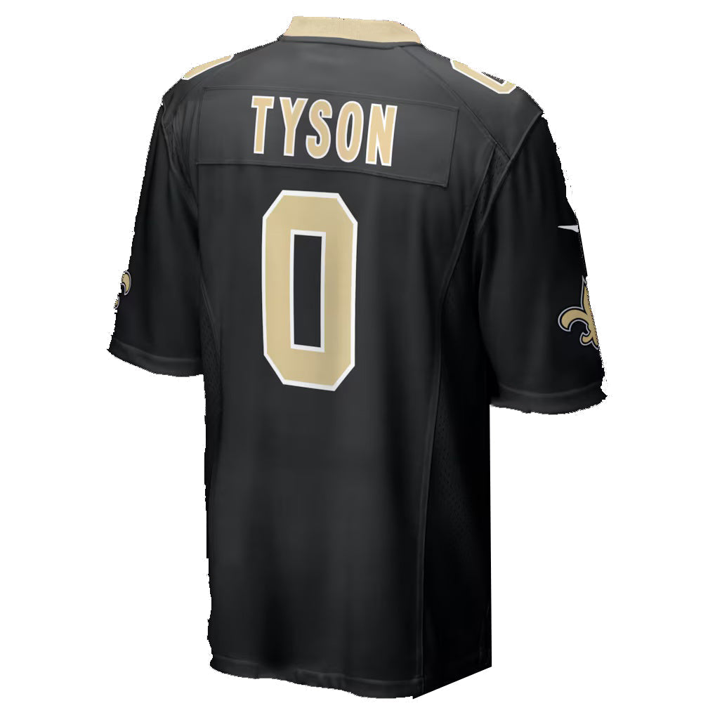 STECN NO.Saints #0 Jordyn Tyson Black 2026 Draft First Round Pick No. 8 Team Game Stitched Jerseys