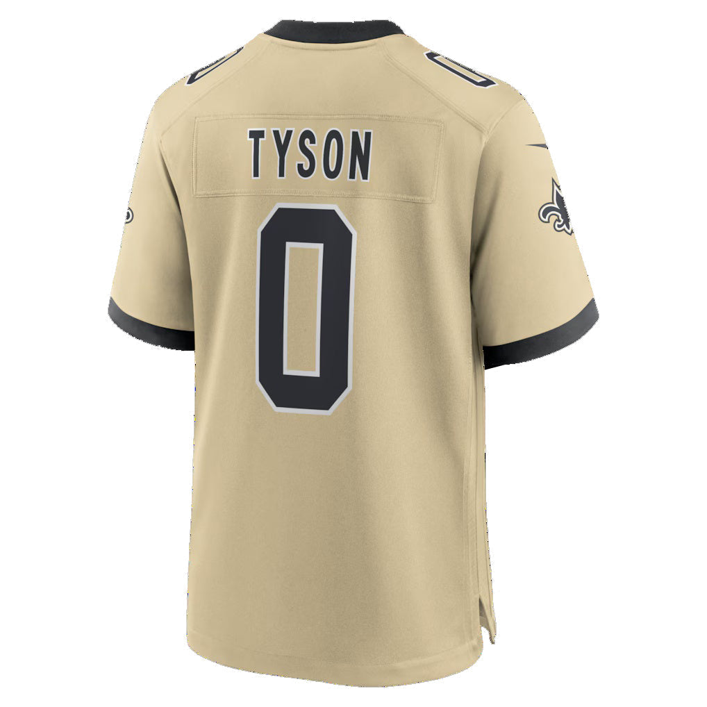 STECN NO.Saints #0 Jordyn Tyson Gold 2026 Draft First Round Pick No. 8 Alternate Game Stitched Jerseys