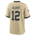 STECN NO.Saints #12 Chris Olave Player Gold Alternate Game Stitched Jerseys