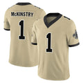 STECN NO.Saints #1 Kool-Aid McKinstry Player Gold Limited Vapor F.U.S.E. Home Game Stitched Jerseys