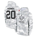STECN NO.Saints #20 Pete Werner Player Arctic Camo Salute to Service Pullover Hoodies Limited Game Stitched Jerseys
