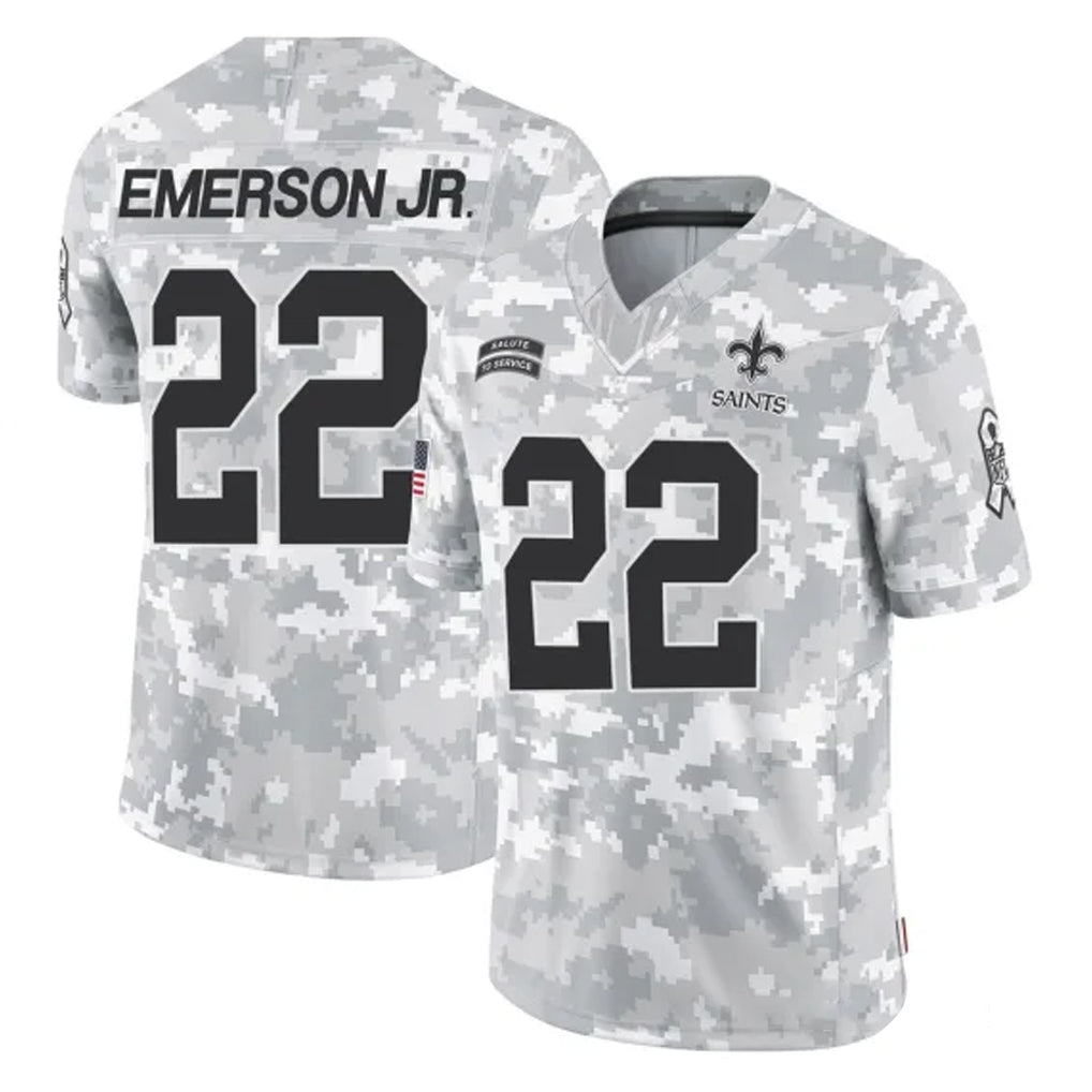 STECN NO.Saints #22 Martin Emerson Jr. Player Arctic Camo Salute To Service Limited Game Stitched Jerseys