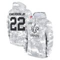 STECN NO.Saints #22 Martin Emerson Jr. Player Arctic Camo Salute to Service Pullover Hoodies Limited Game Stitched Jerseys