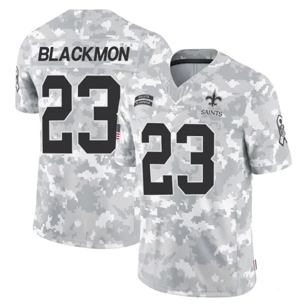 STECN NO.Saints #23 Julian Blackmon Player Arctic Camo Salute To Service Limited Game Stitched Jerseys