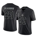 STECN NO.Saints #23 Julian Blackmon Player Black Limited Reflective Home Game Stitched Jerseys