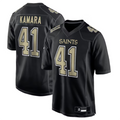 STECN NO.Saints #41 Alvin Kamara Player Carbon Black Fashion Game Stitched Jerseys