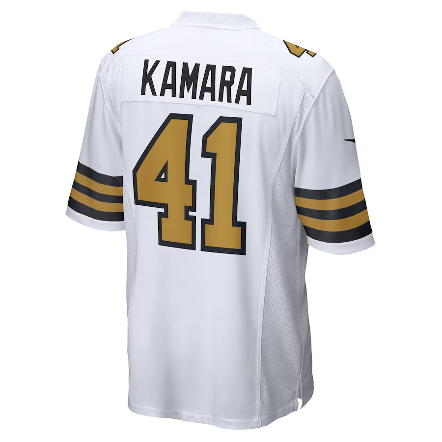 STECN NO.Saints #41 Alvin Kamara Player White Alternate Game Stitched Jerseys