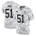 STECN NO.Saints #51 Cesar Ruiz Player Arctic Camo Salute To Service Limited Game Stitched Jerseys