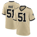 STECN NO.Saints #51 Cesar Ruiz Player Gold Home Game Stitched Jerseys