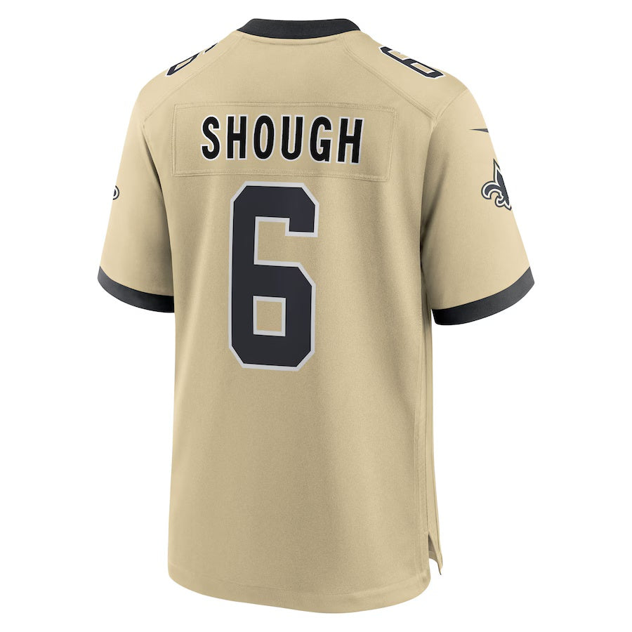 STECN NO.Saints #6 Tyler Shough Gold Alternate Game Player Stitched Jerseys