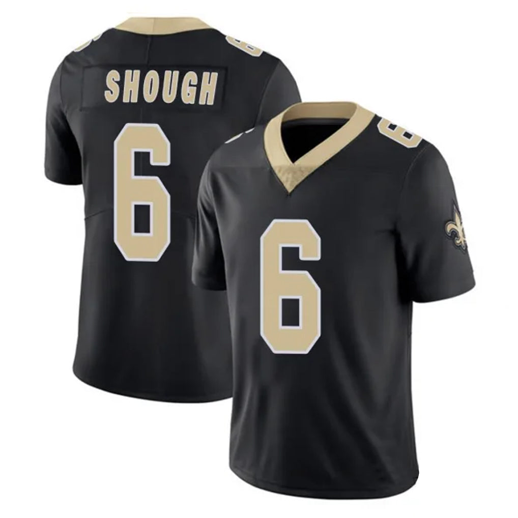 STECN NO.Saints #6 Tyler Shough Player Black Limited Vapor Untouchable Home Game Stitched Jerseys