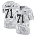 STECN NO.Saints #71 Kelvin Banks Jr. Player Arctic Camo Salute To Service Limited Game Stitched Jerseys