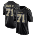 STECN NO.Saints #71 Kelvin Banks Jr. Player Black Carbon Fashion Home Game Stitched Jerseys