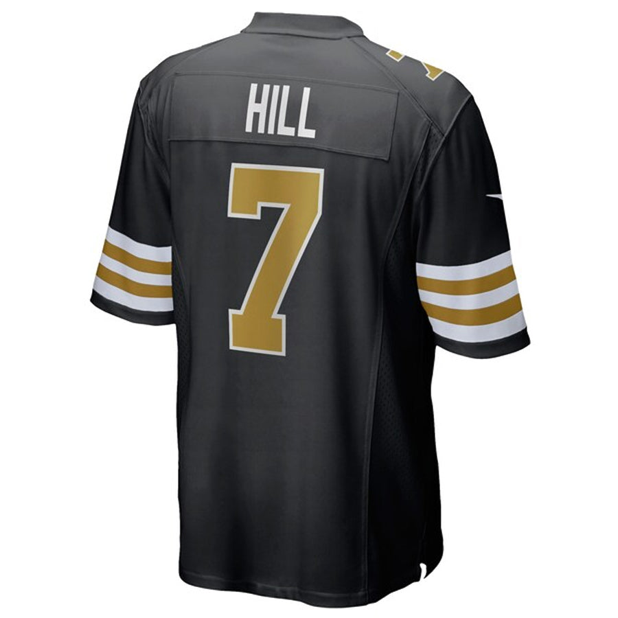 STECN NO.Saints #7 Taysom Hill Player Black Alternate Game Stitched Jerseys