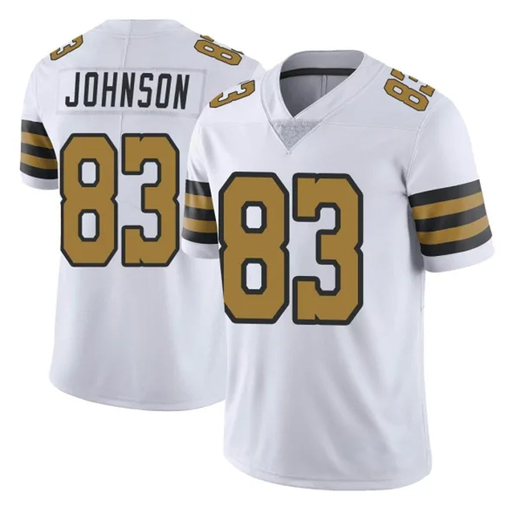 STECN NO.Saints #83 Juwan Johnson Player White Limited Color Rush Home Game Stitched Jerseys