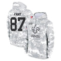 STECN NO.Saints #87 Noah Fant Player Arctic Camo Salute to Service Pullover Hoodies Limited Game Stitched Jerseys