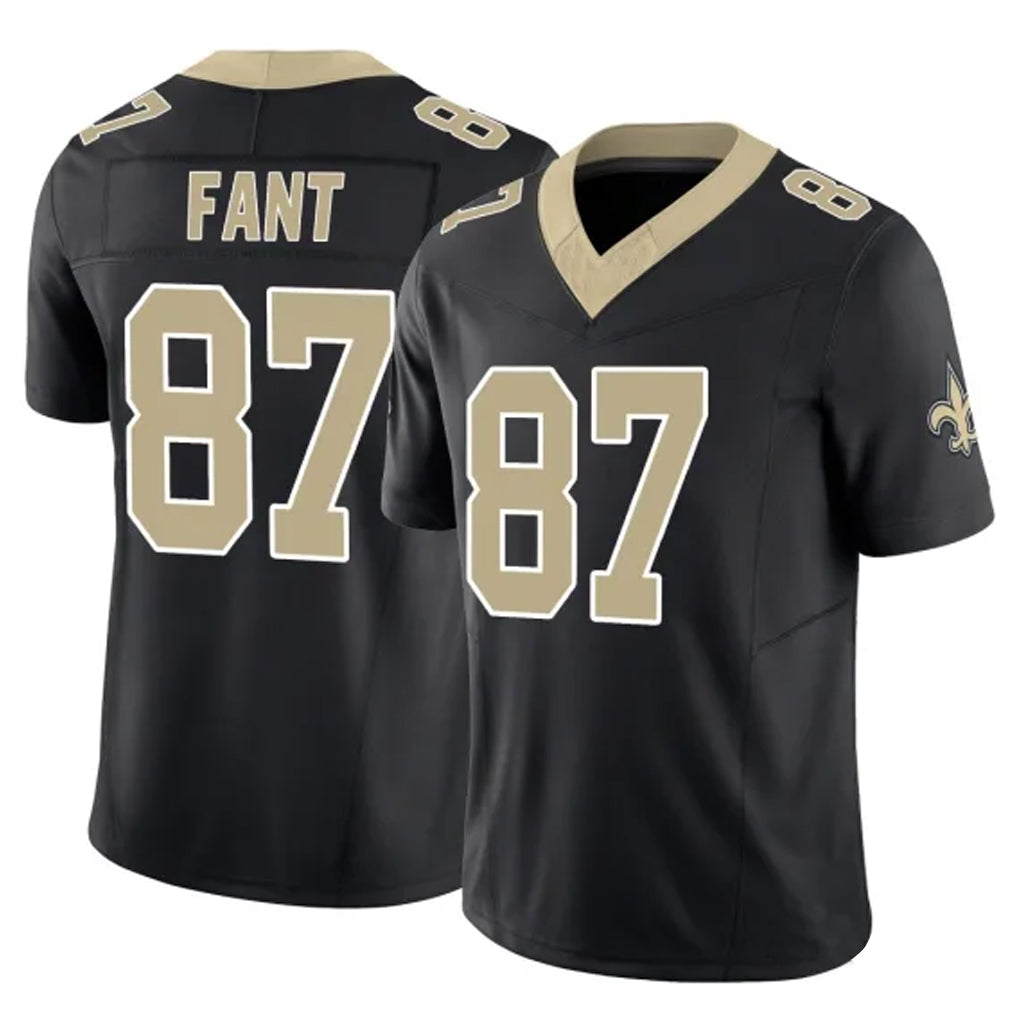 STECN NO.Saints #87 Noah Fant Player Black Limited Vapor F.U.S.E. Home Game Stitched Jerseys