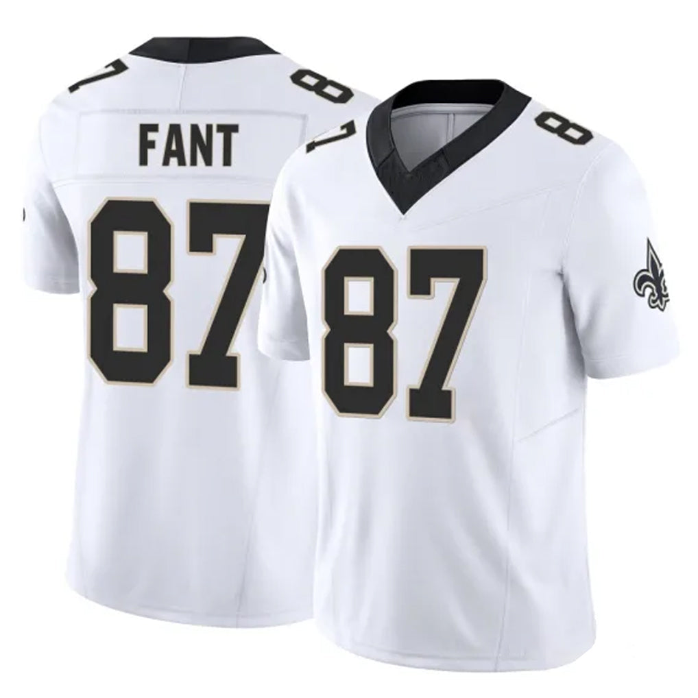 STECN NO.Saints #87 Noah Fant Player White Limited Vapor F.U.S.E. Home Game Stitched Jerseys