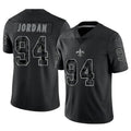 STECN NO.Saints #94 Cameron Jordan Player Black RFLCTV Limited Stitched Jerseys