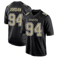 STECN NO.Saints #94 Cameron Jordan Player Carbon Black Fashion Game Stitched Jerseys