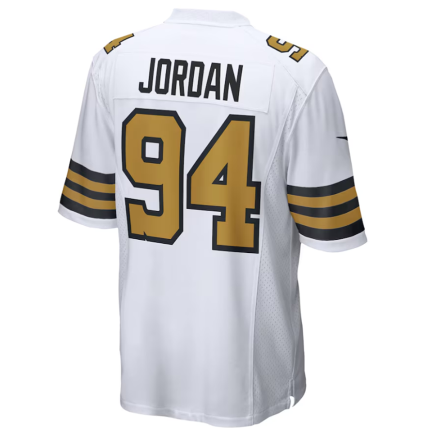 STECN NO.Saints #94 Cameron Jordan White Alternate Game Stitched American Stitched Jersey