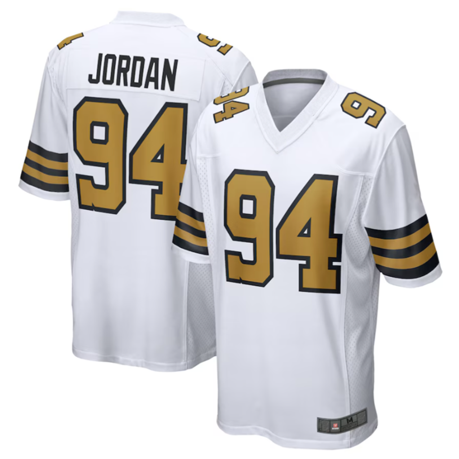 STECN NO.Saints #94 Cameron Jordan White Alternate Game Stitched American Stitched Jerseys
