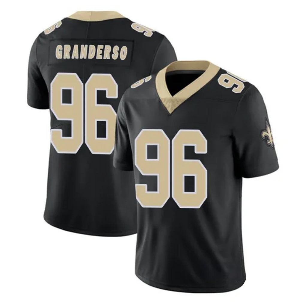 STECN NO.Saints #96 Carl Granderson Player Black Limited Vapor Untouchable Home Game Stitched Jerseys