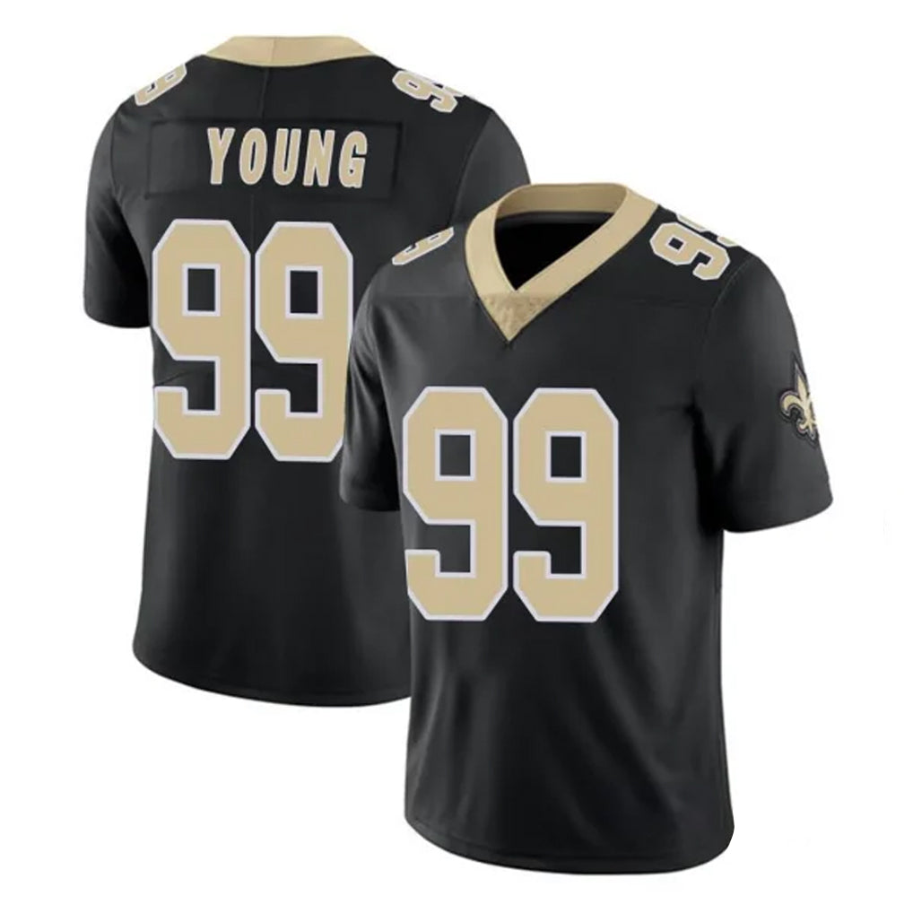 STECN NO.Saints #99 Chase Young Player Black Limited Vapor Untouchable Home Game Stitched Jerseys