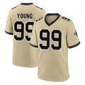 STECN NO.Saints #99 Chase Young Player Gold Home Game Stitched Jerseys