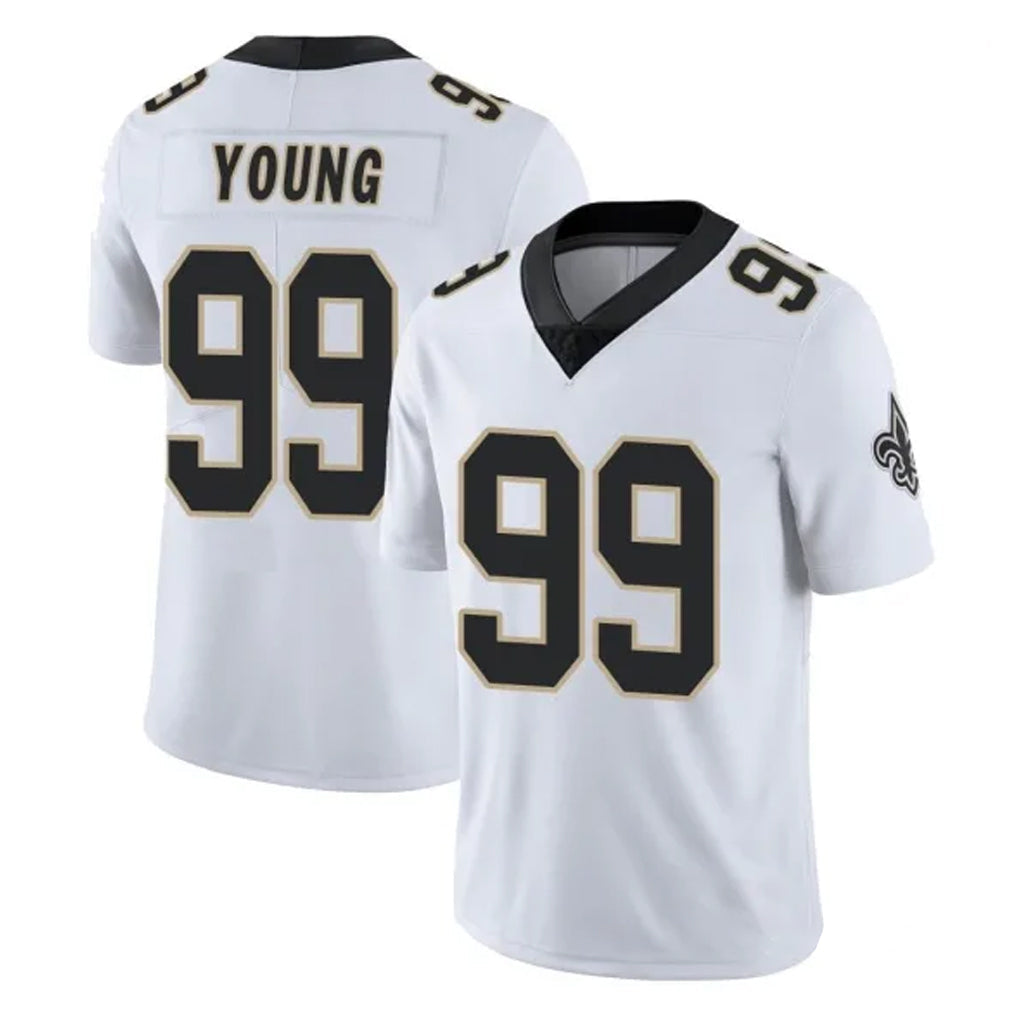STECN NO.Saints #99 Chase Young Player White Limited Vapor Untouchable Home Game Stitched Jerseys