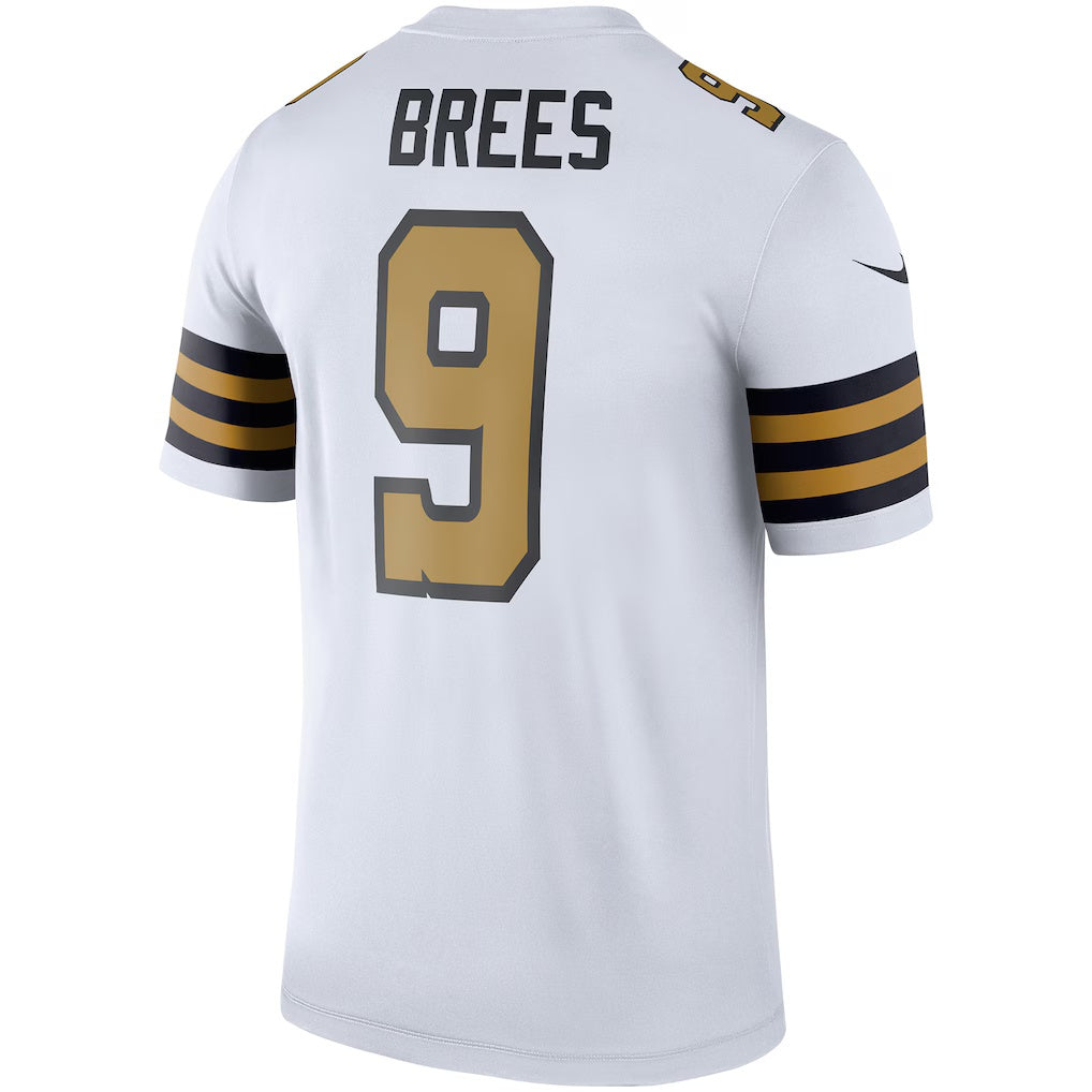 STECN NO.Saints #9 Drew Brees White Alternate Legend Player Performance Top Stitched Jerseys