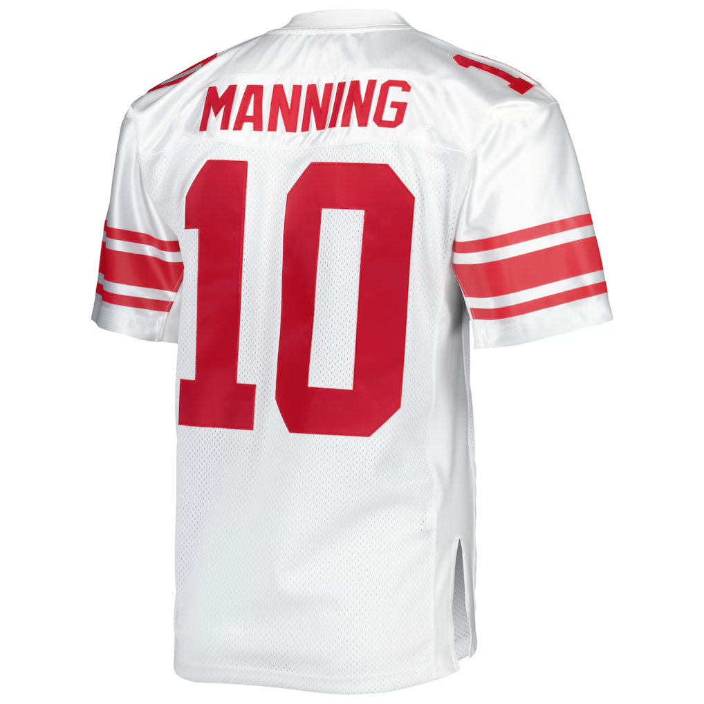 STECN NY.Giants 2007 #10 Eli Manning Mitchell & Ness White Authentic Throwback Retired Player Stitched Puhic Jersey