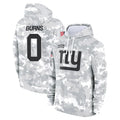 STECN NY.Giants #0 Brian Burns Player Arctic Camo Salute to Service Hoodies Stitched Jerseys