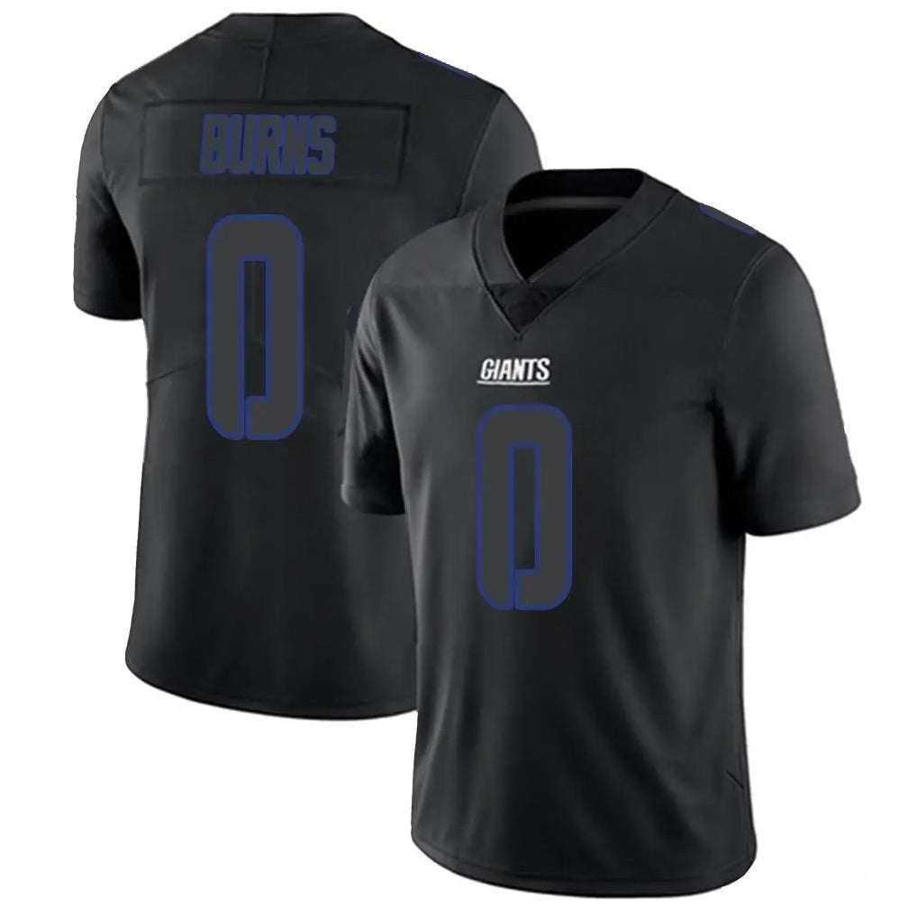 STECN NY.Giants #0 Brian Burns Player Black Impact Limited Home Game Stitched Jerseys