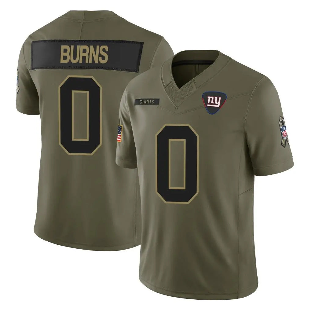 STECN NY.Giants #0 Brian Burns Player Olive 2025 Salute To Service Limited Stitched Jerseys