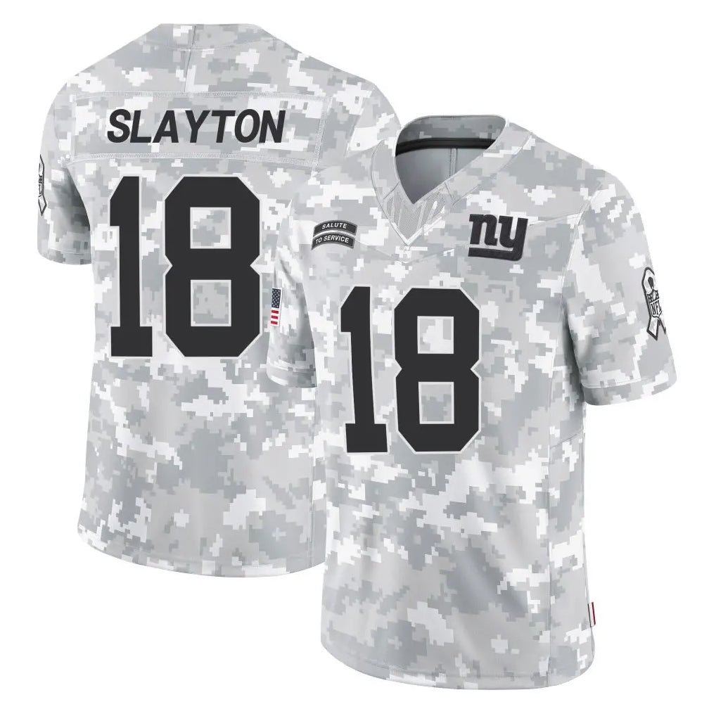 STECN NY.Giants #18 Darius Slayton Player Arctic Camo Salute To Service Limited Game Stitched Jerseys