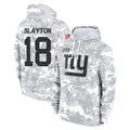STECN NY.Giants #18 Darius Slayton Player Arctic Camo Salute to Service Pullover Hoodies Limited Game Stitched Jerseys