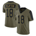 STECN NY.Giants #18 Darius Slayton Player Olive Salute To Service Limited Game Stitched Jerseys