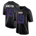 STECN NY.Giants #19 Jameis Winston Player Carbon Fashion Limited Home Game Stitched Jerseys